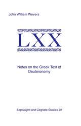 front cover of Notes on the Greek Text of Deuteronomy