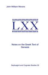 front cover of Notes on the Greek Text of Genesis