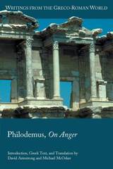 front cover of Philodemus, On Anger