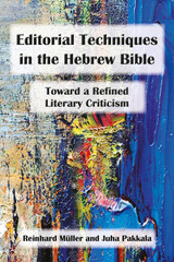 front cover of Editorial Techniques in the Hebrew Bible