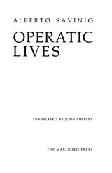 front cover of Operatic Lives