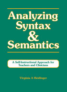 front cover of Analyzing Syntax & Semantics Textbook