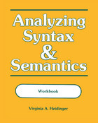 front cover of Analyzing Syntax & Semantics Workbook