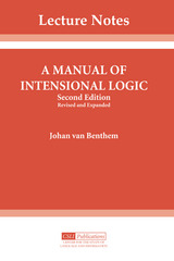 front cover of A Manual of Intensional Logic