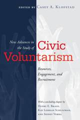 front cover of New Advances in the Study of Civic Voluntarism