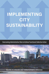 front cover of Implementing City Sustainability