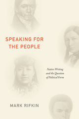 front cover of Speaking for the People