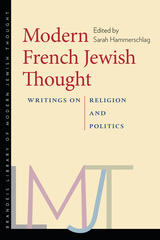 front cover of Modern French Jewish Thought