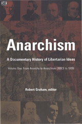 front cover of Anarchism Volume One