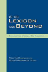 front cover of To the Lexicon and Beyond