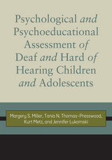 front cover of Psychological and Psychoeducational Assessment of Deaf and Hard of Hearing Children and Adolescents