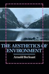 front cover of The Aesthetics of Environment