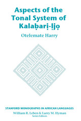 front cover of Aspects of the Tonal System of Kalabari-ljo