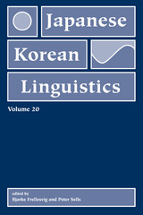 front cover of Japanese/Korean Linguistics, Volume 20