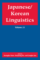 front cover of Japanese/Korean Linguistics, Volume 21