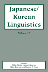front cover of Japanese/Korean Linguistics, Volume 22