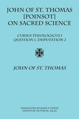 front cover of John of St. Thomas [Poinsot] on Sacred Science