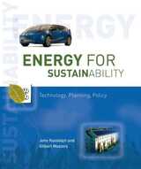 front cover of Energy for Sustainability