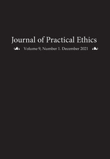 front cover of Journal of Practical Ethics, Vol. 9, No. 1