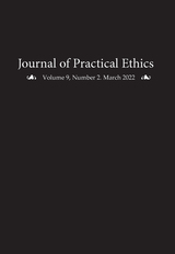 front cover of Journal of Practical Ethics, Vol. 9, No. 2