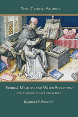 front cover of Scribal Memory and Word Selection