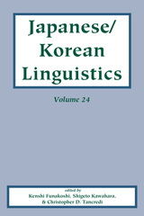 front cover of Japanese/Korean Linguistics, Volume 24
