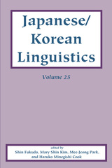 front cover of Japanese/Korean Linguistics, Volume 25