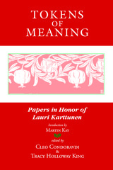 front cover of Tokens of Meaning
