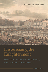 front cover of Historicizing the Enlightenment, Volume 1