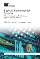 front cover of Big Data Recommender Systems