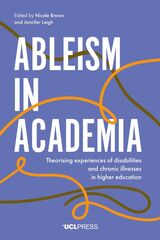 front cover of Ableism in Academia