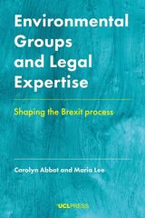 front cover of Environmental Groups and Legal Expertise