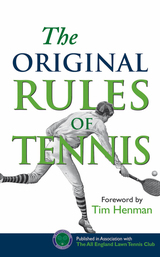 front cover of The Original Rules of Tennis