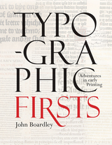 front cover of Typographic Firsts