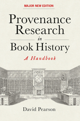 front cover of Provenance Research in Book History