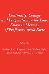 front cover of Continuity, Change and Pragmatism in the Law