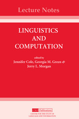 front cover of Linguistics and Computation