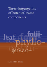 front cover of Three Language List of Botanical Name Components