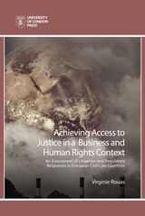 front cover of Achieving Access to Justice in a Business and Human Rights Context