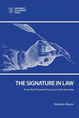 front cover of The Signature in Law