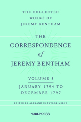 front cover of Correspondence of Jeremy Bentham Volume 5