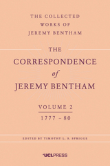 front cover of Correspondence of Jeremy Bentham, Volume 2