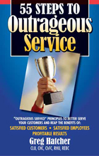 front cover of 55 Steps to Outrageous Service