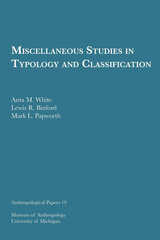 Miscellaneous Studies in Typology and Classification