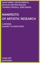 front cover of Manifesto of Artistic Research