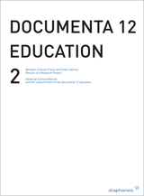 front cover of documenta 12 education 2