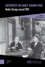 front cover of Aesthetics of Early Sound Film