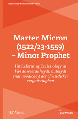 front cover of Marten Micron (1522/23-1559) – Minor Prophet