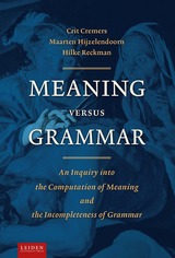 front cover of Meaning Versus Grammar